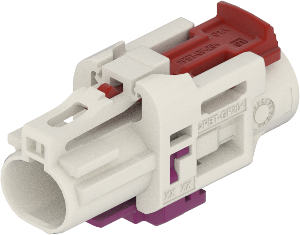1 Port 1 Row Female H-MTD White Code B