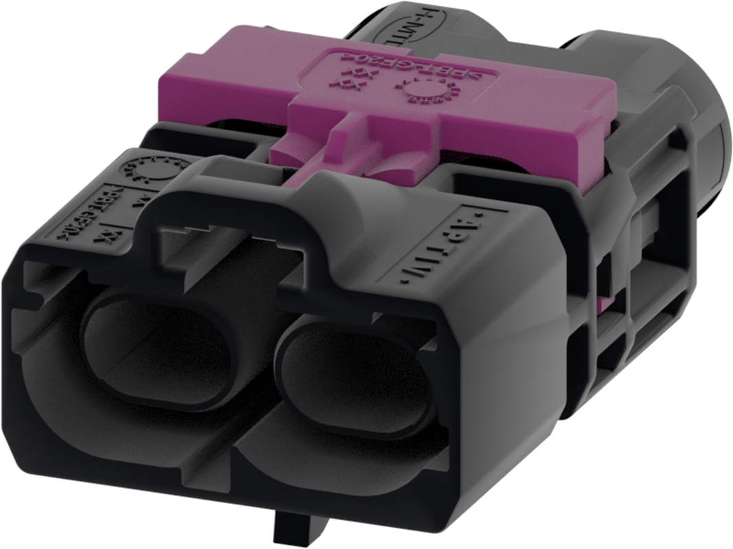 2 Port 1 Row Male H-MTD Black Code A