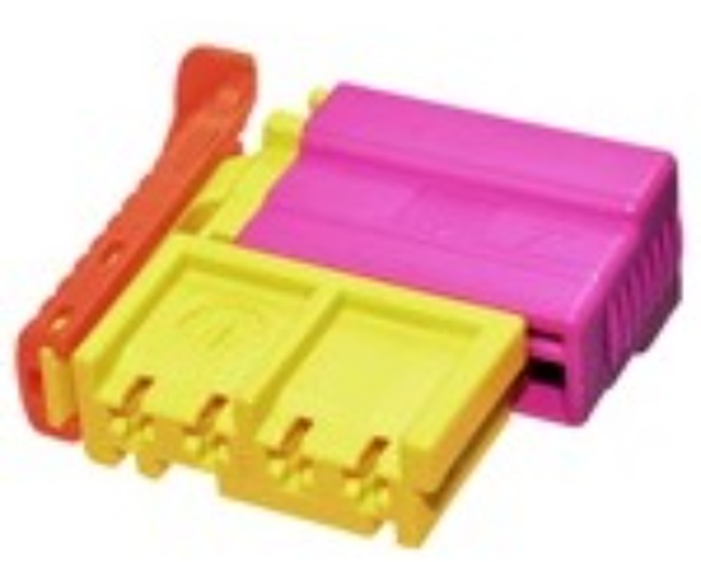 4 Way F DCS-2 1.5 Unsealed Connector Yellow