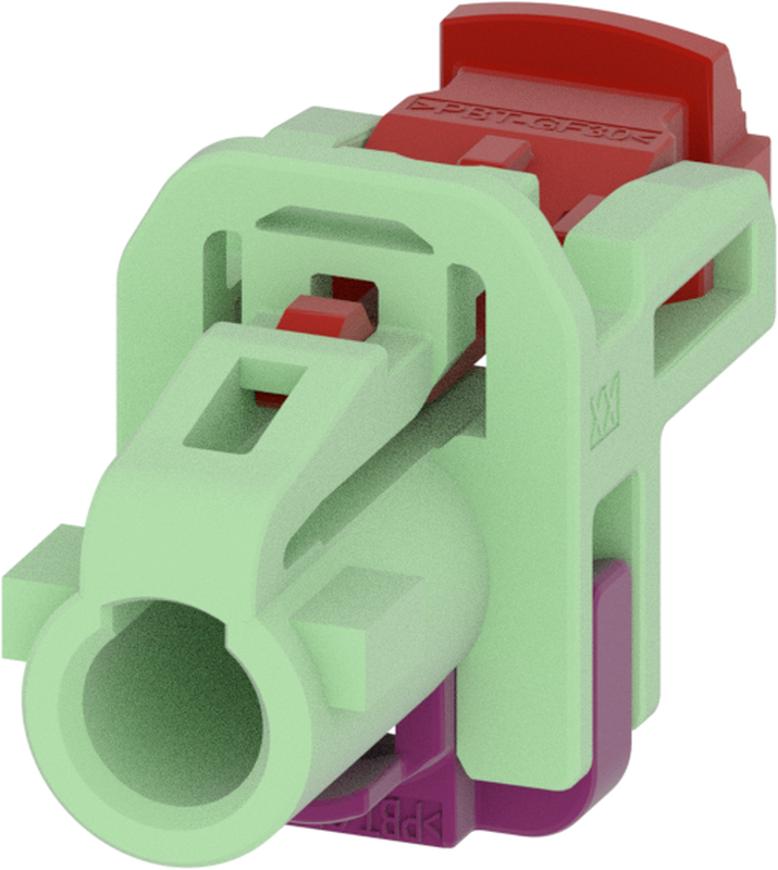 1 Port 1 Row MCA-B Female Mini Coax Pastel Green Code N