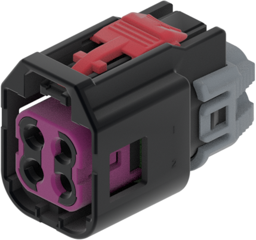 4 Port 2 Row MCA-A Female Mini Coax Black Code A