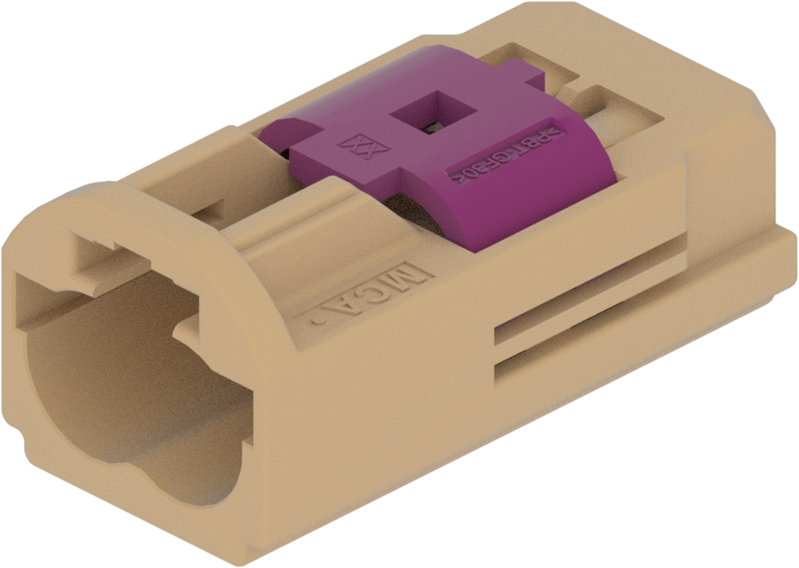 2 Port 1 Row MCA-B Male Mini Coax Beige Code J