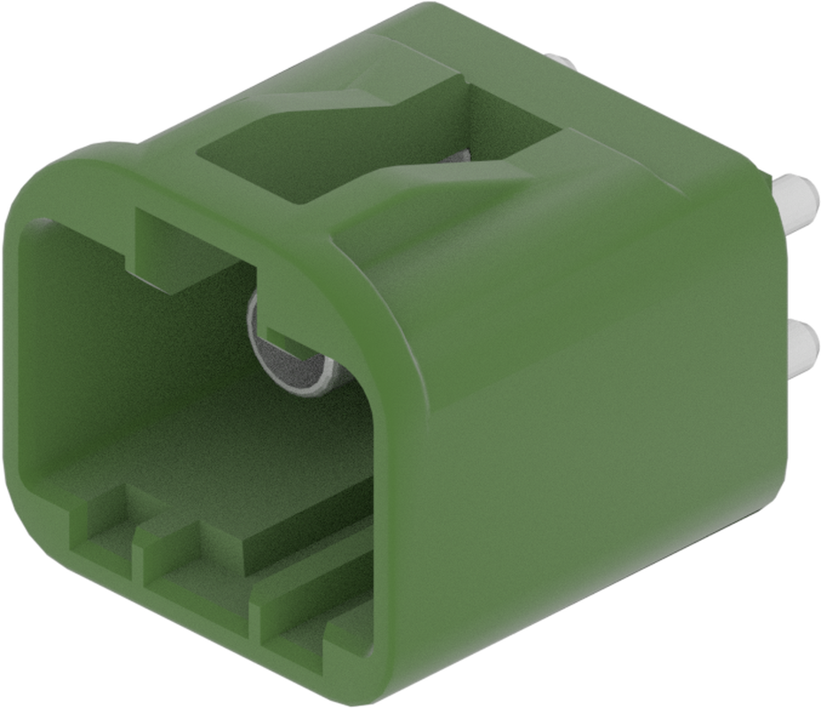 2 Port 1 Row MCA-A Male Mini Coax Leaf Green Code E