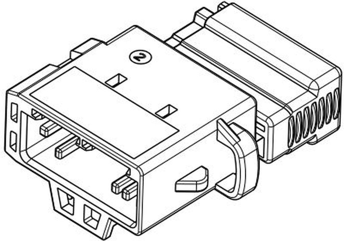 4 Way Male DCS-2 1.5 Unsealed Connector Yellow