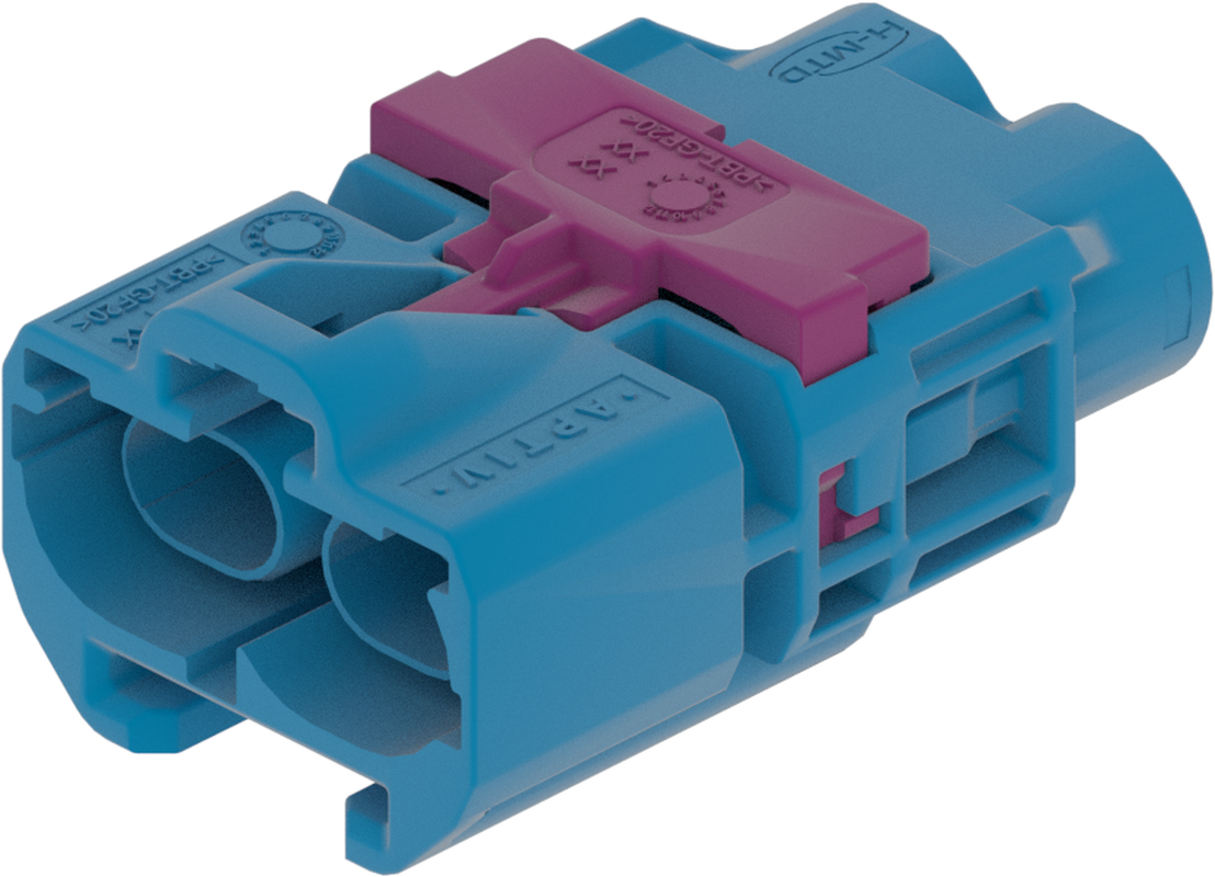 2 Port 1 Row Male H-MTD Blue Code C