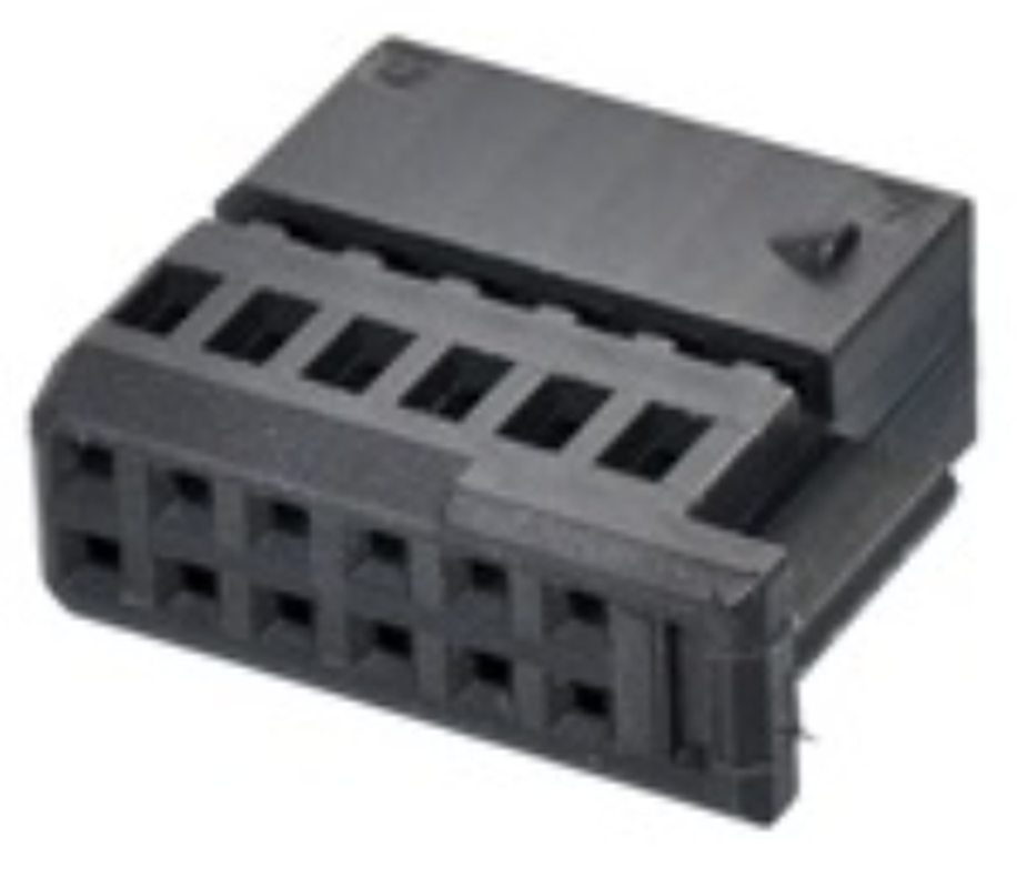 12 Way F MQS 0.64 Unsealed Connector Black