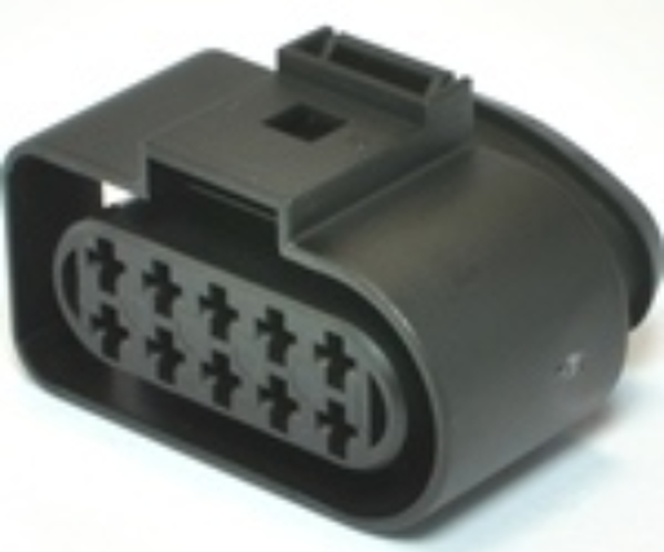 10 Way F TIMER 2.8 Sealed Connector Black