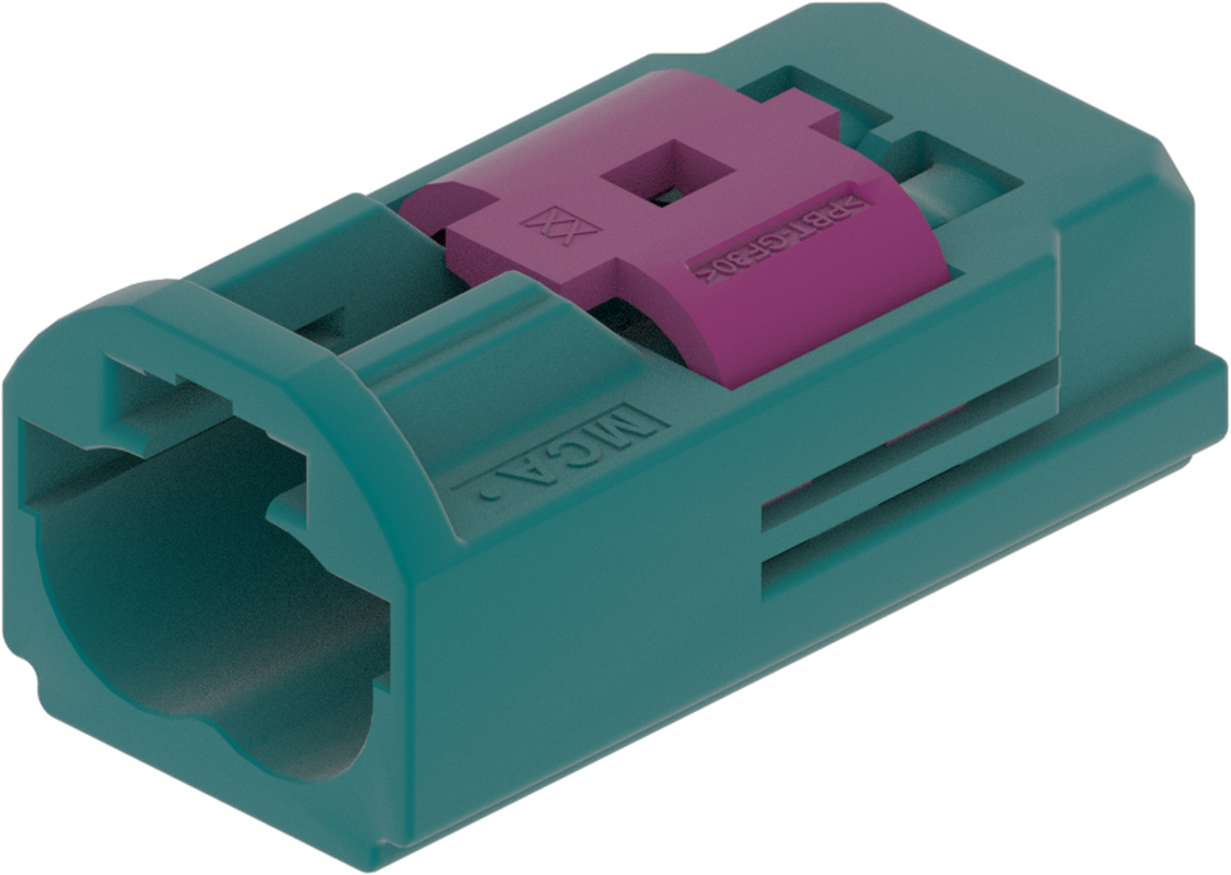 2 Port 1 Row MCA-B Male Mini Coax Water Blue Code Z