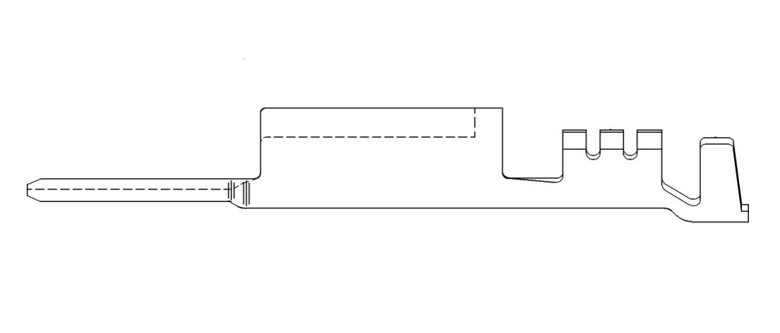 1.5 MetriPack (M/P) Male Locking Lance Unsealed Terminal Cross Sec (0.5 - 1 mm²)