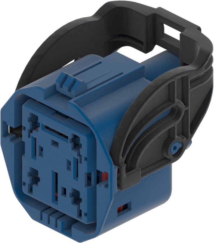 6 Way F DCK 2.8 DCS-1 6.3 9.5 Sealed Connector Blue