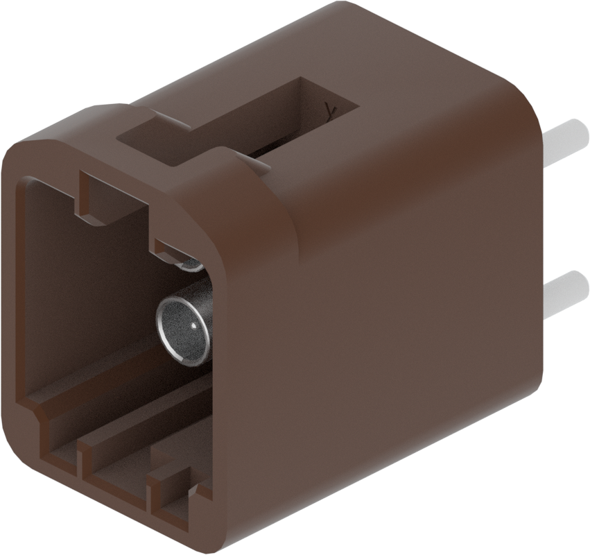 4 Port 2 Row MCA-A Male Mini Coax Brown Code F