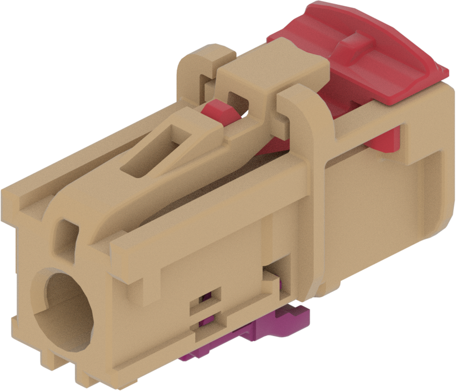 1 Port 1 Row MCA-A Female Mini Coax Beige Code J