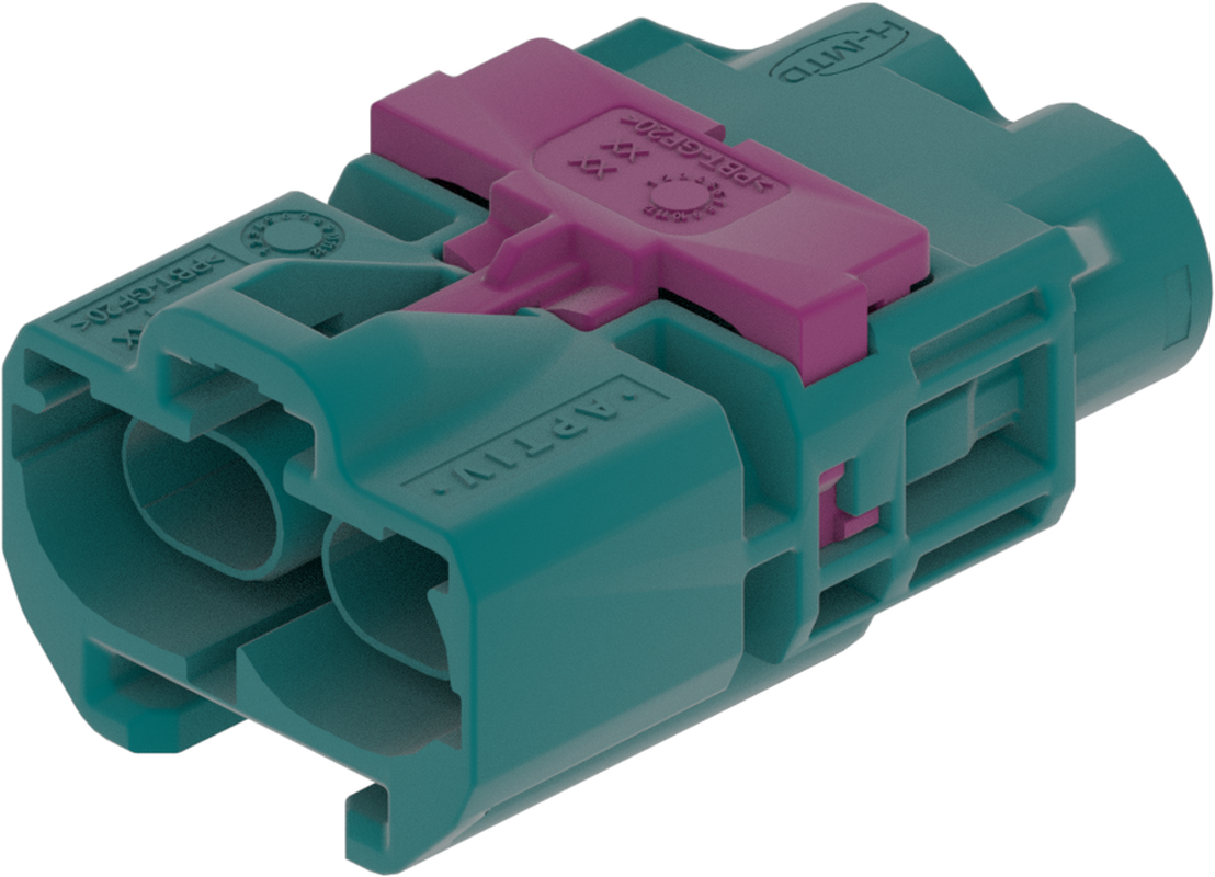 2 Port 1 Row Male H-MTD Water Blue Code Z
