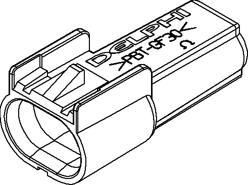 2 Way M GT 150 Unsealed Connector Resistor Black