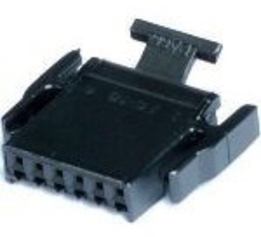 6 Way F MTS 0.64 Unsealed Connector Black