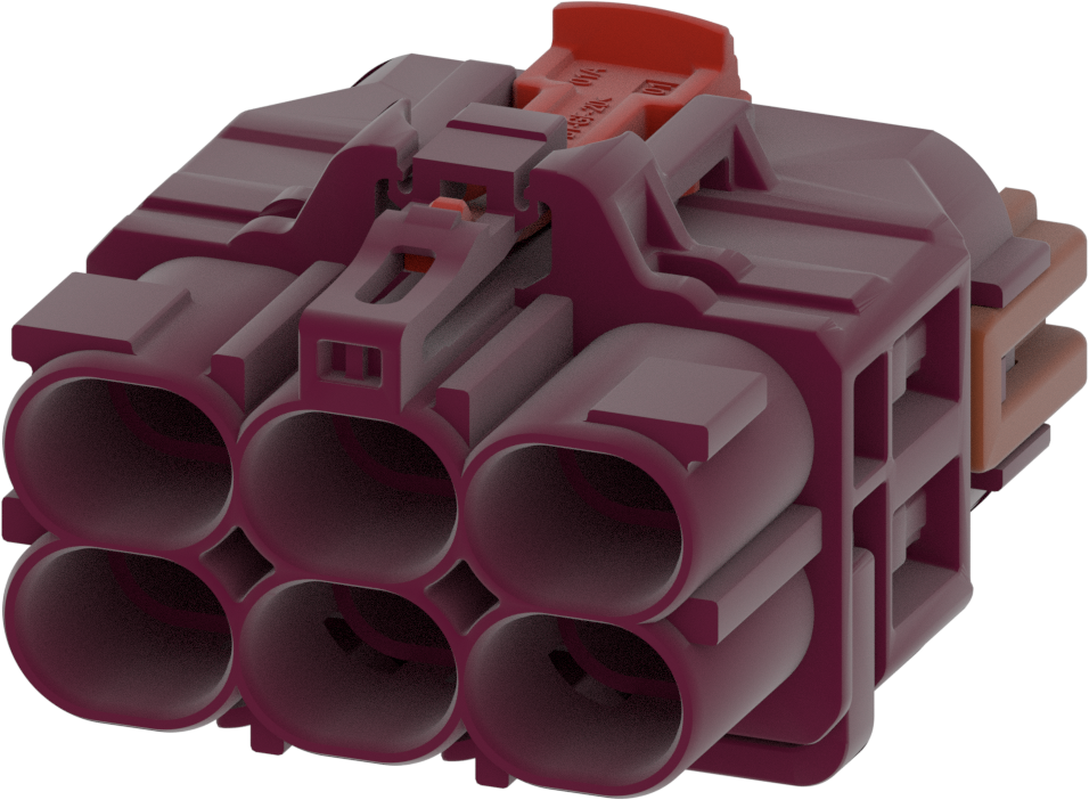 6 Port 2 Row Female H-MTD Claret Violet Code D