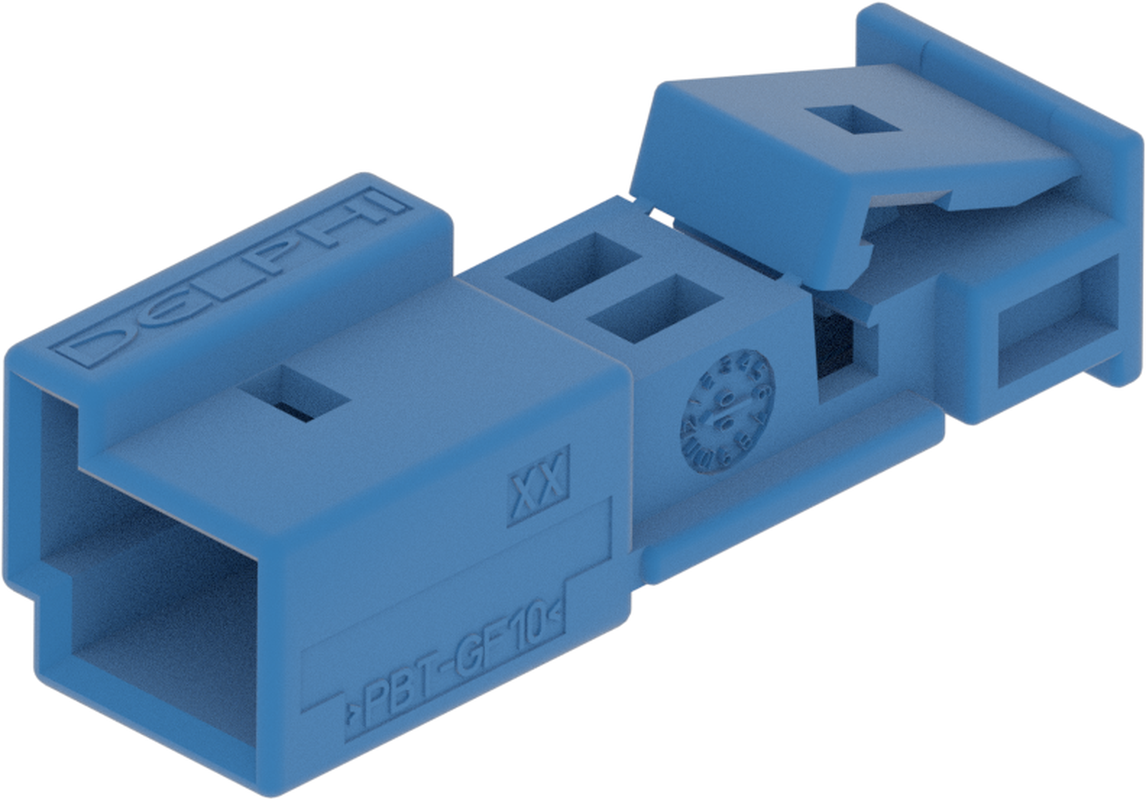 2 Way M MTS 0.64 Unsealed Connector Blue