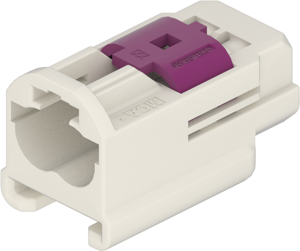 2 Port 1 Row MCA-B Male Mini Coax White Code B
