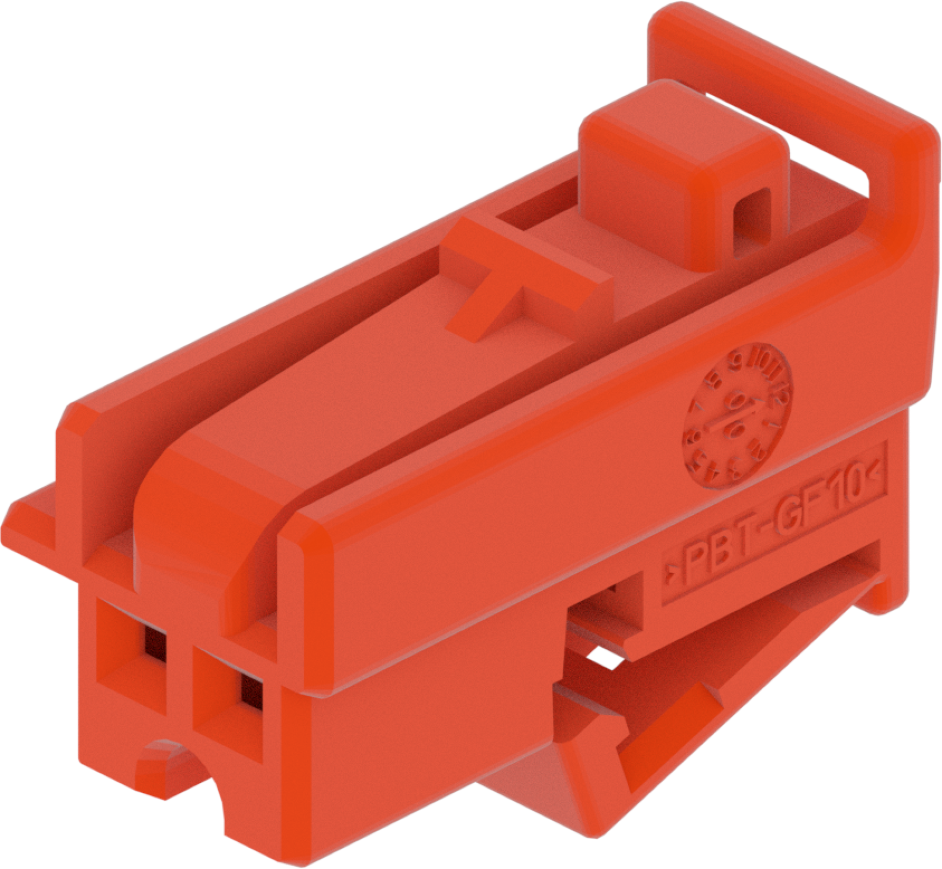2 Way F MTS 0.64 Unsealed Connector Orange