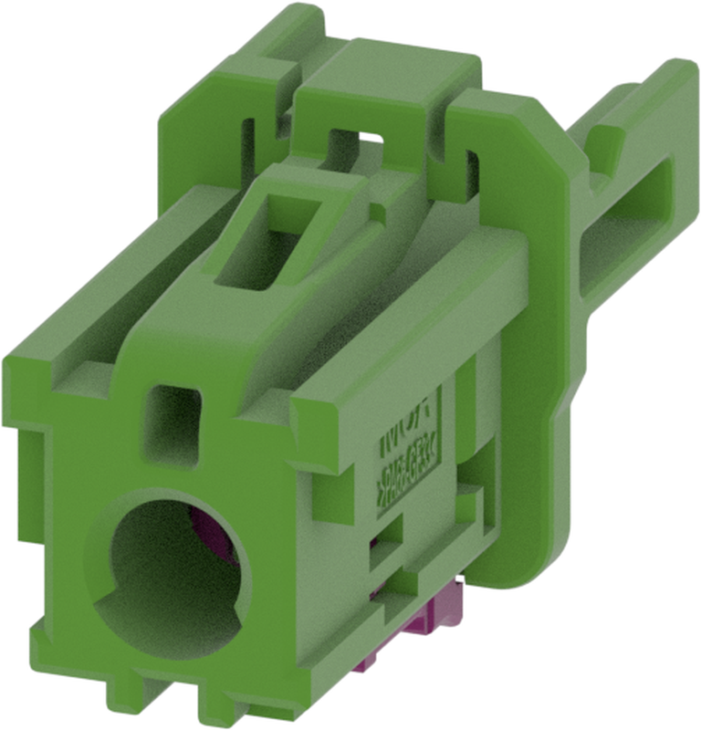 1 Port 1 Row MCA-A Female Mini Coax Light Green Code E