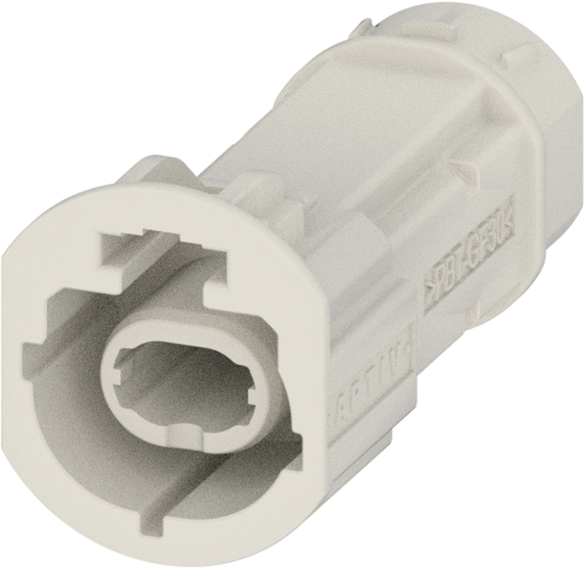 1 Port 1 Row Male H-MTD Pure White Code B