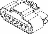 6 Way F GT 280 Sealed Connector Black