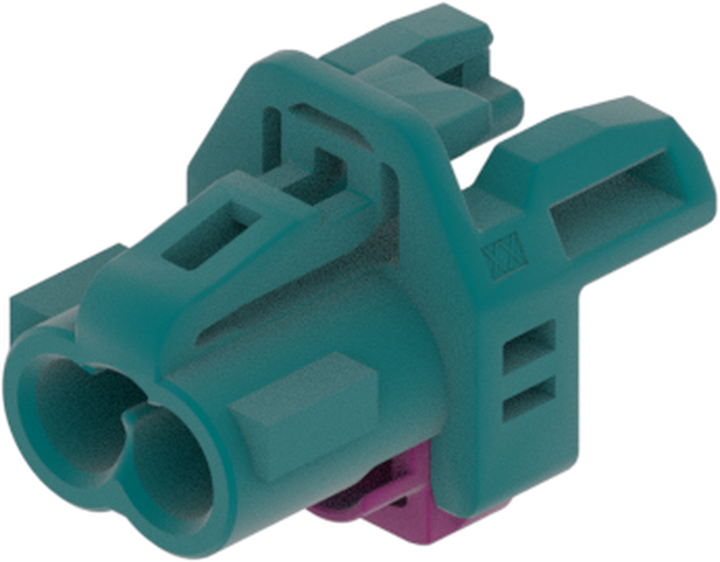 2 Port 1 Row MCA-B Female Mini Coax Water Blue Code Z