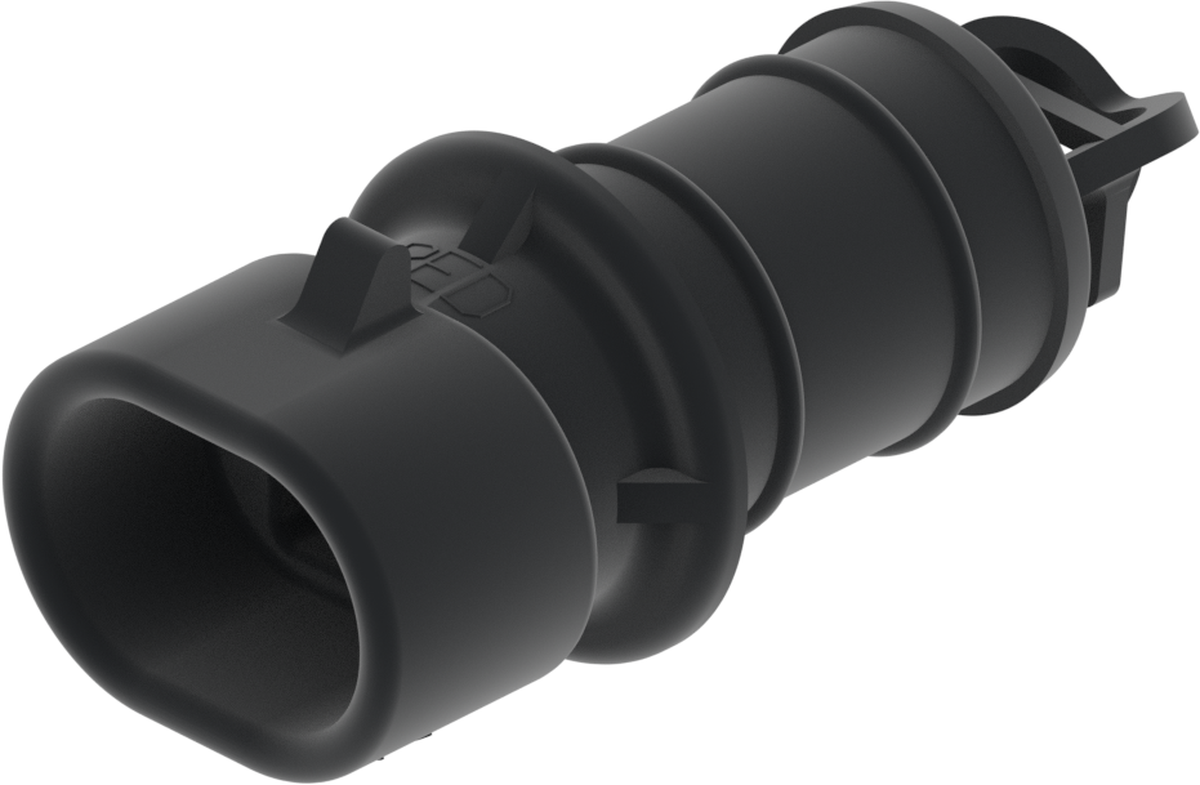 2 Way Male M/P 1.5 Unsealed Connector Black