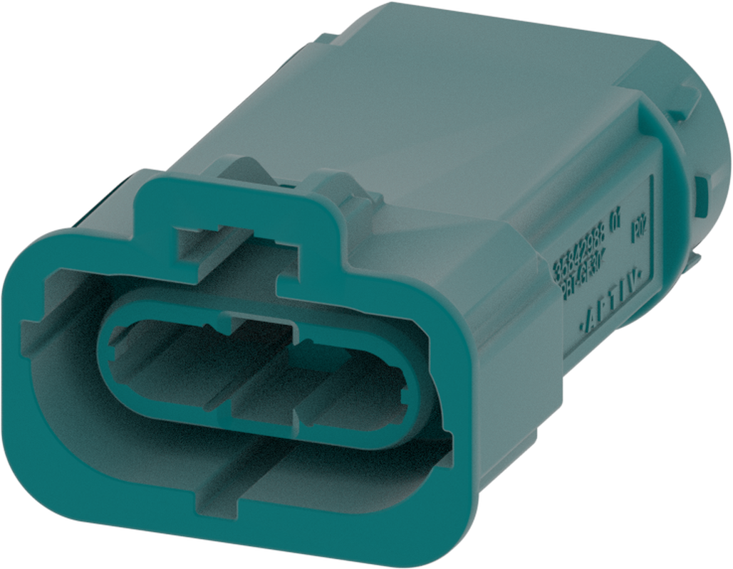 2 Port 1 Row Male H-MTD Water Blue Code Z