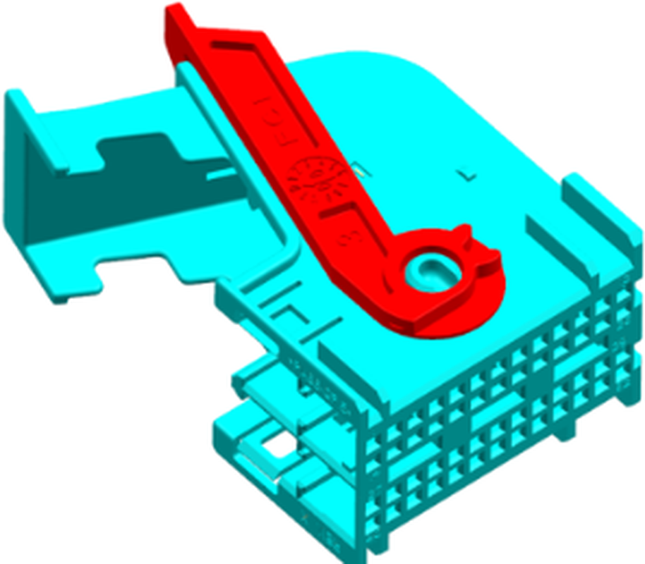 52 Way F MTS 0.64 Unsealed Connector Blue