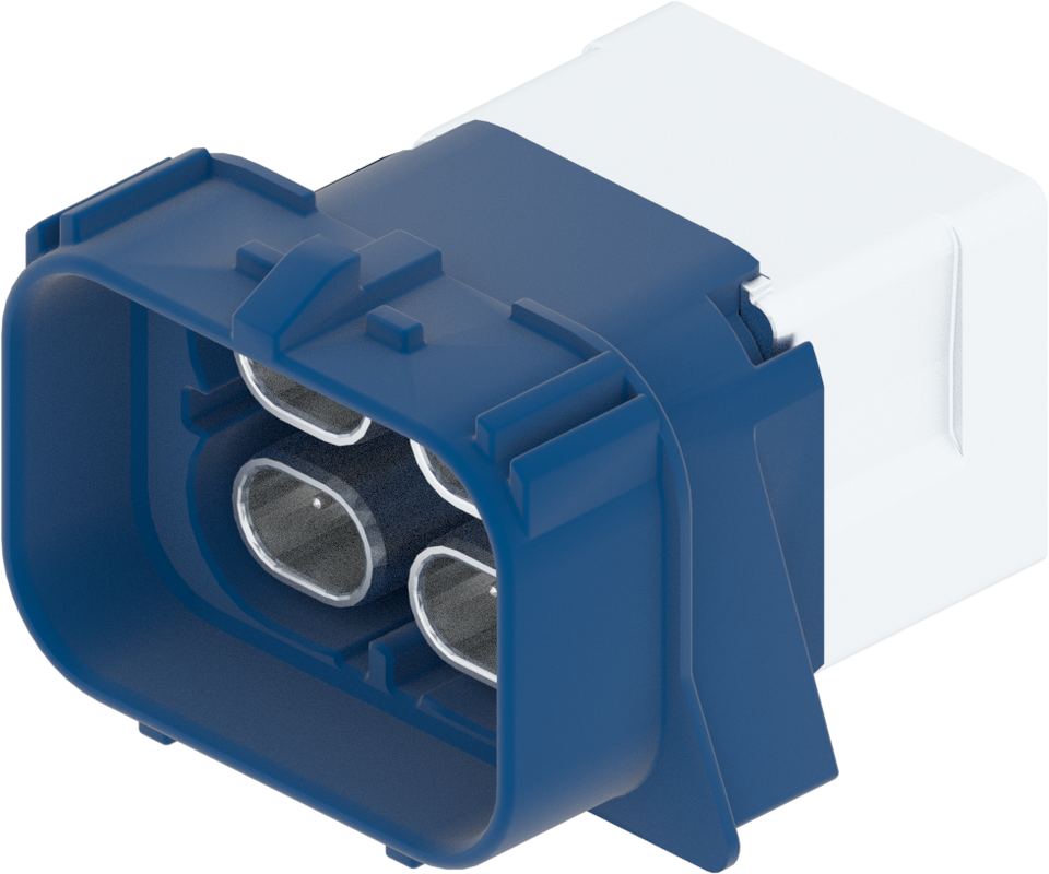 4 Port 2 Row Male H-MTD Signal Blue Code R