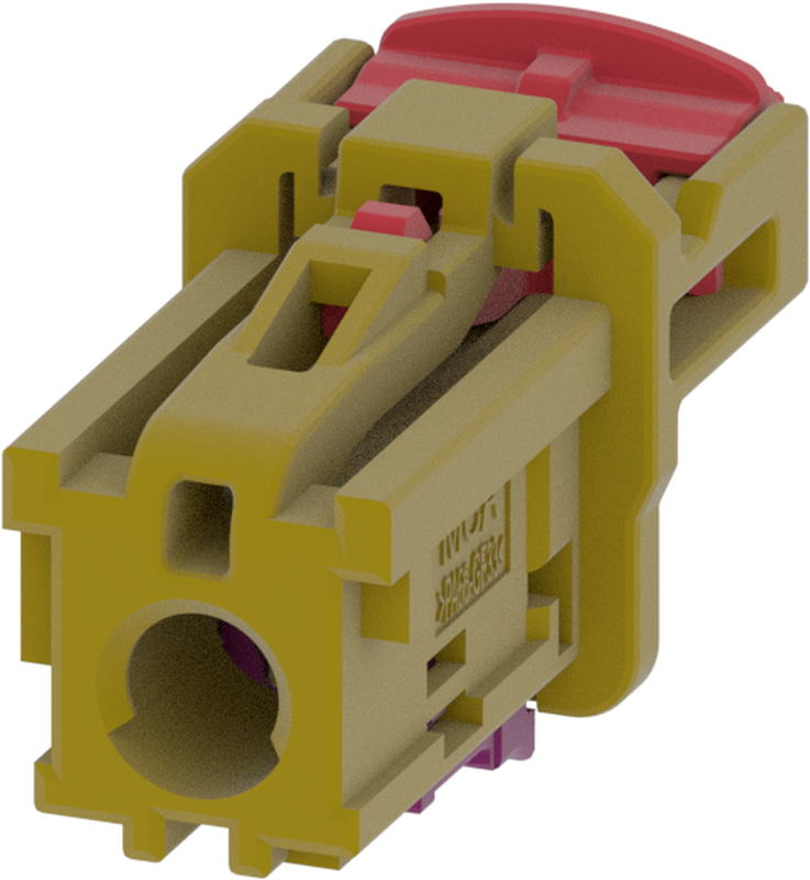 1 Port 1 Row MCA-A Female Mini Coax Curry Yellow Code K