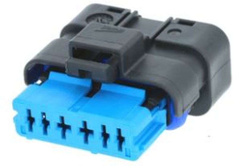 6 Way F Hybrid 1.5 2.8 SICMA Mini Sealed Connector Blue