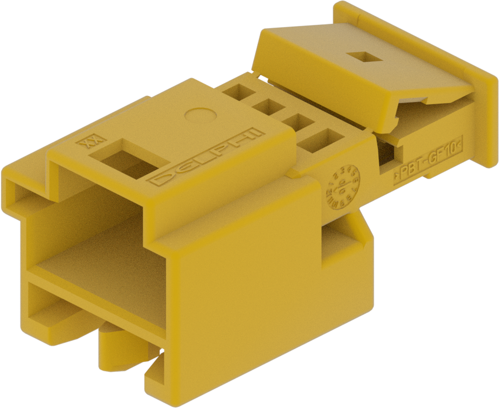4 Way M MTS 0.64 Unsealed Connector Yellow