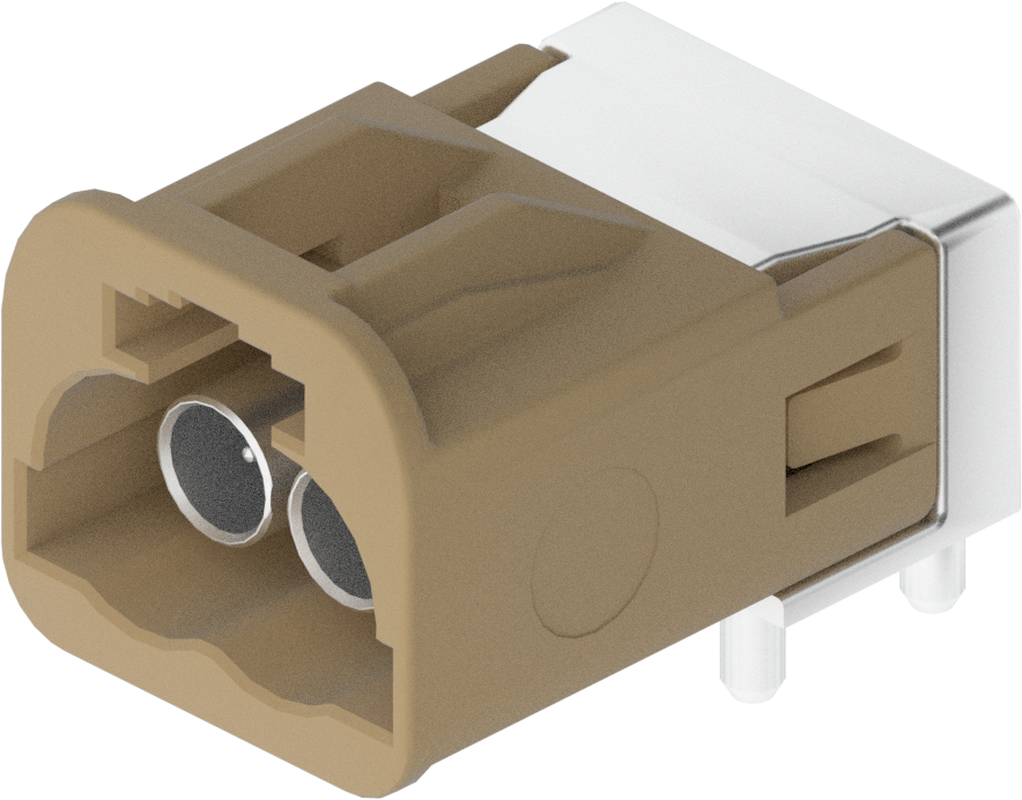 2 Port 1 Row MCA-B Male Mini Coax Beige Code J