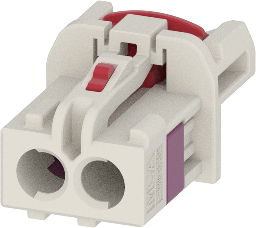 2 Port 1 Row MCA-A Female Mini Coax White Code B