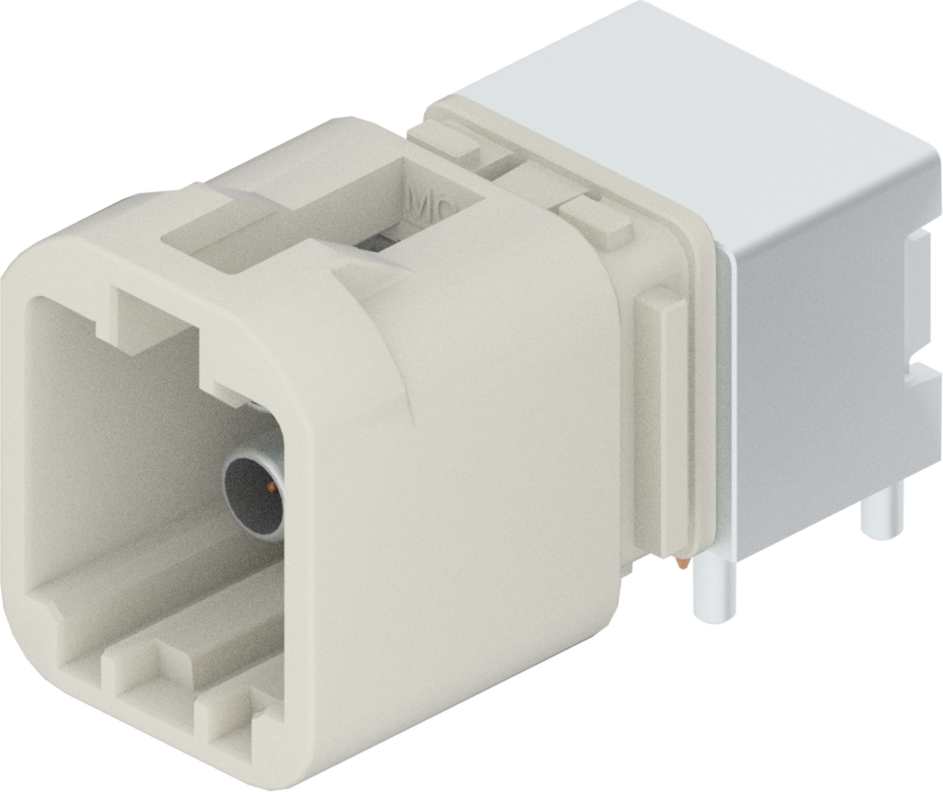 4 Port 2 Row MCA-A Male Mini Coax White Code B