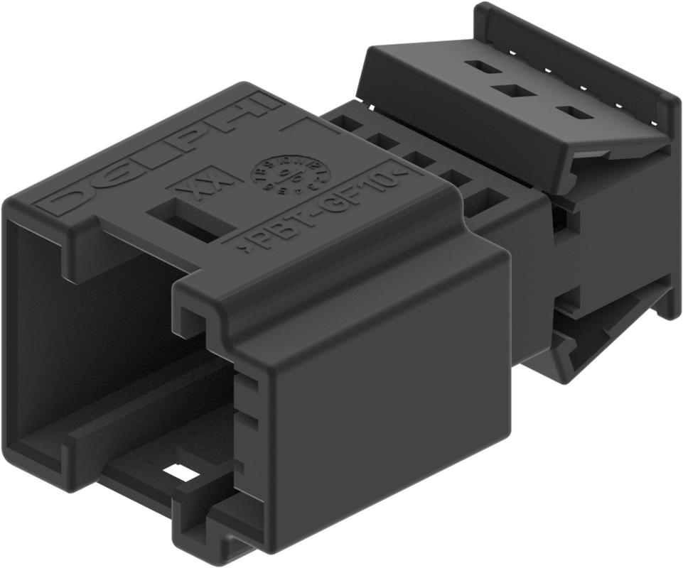 10 Way M MTS 0.64 Unsealed Connector Black