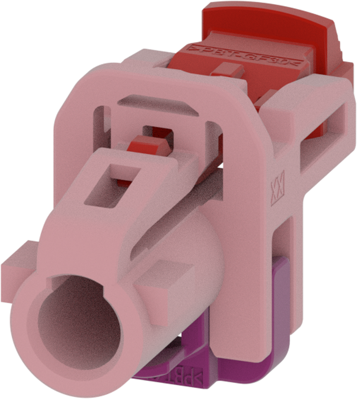 1 Port 1 Row MCA-B Female Mini Coax Light Pink Code H
