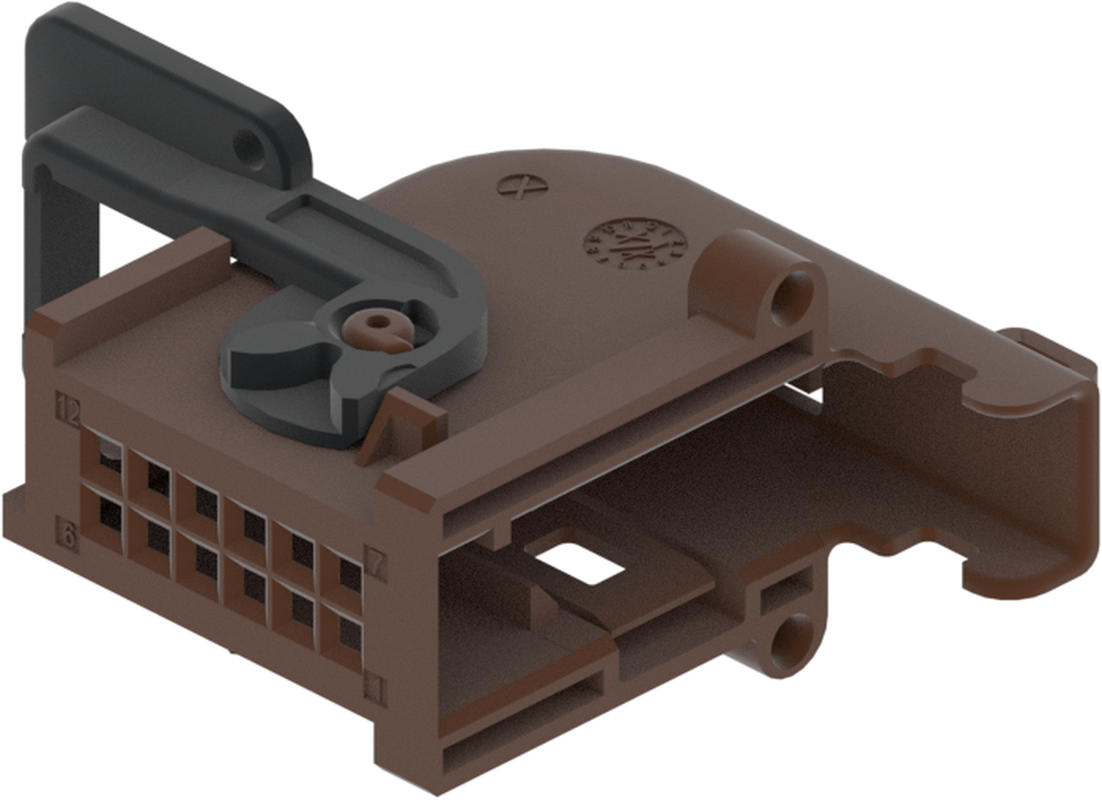 12 Way F 0.64 MQS Unsealed Connector Brown