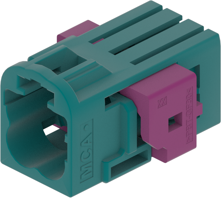 4 Port 2 Row MCA-B Male Mini Coax Water Blue Code Z