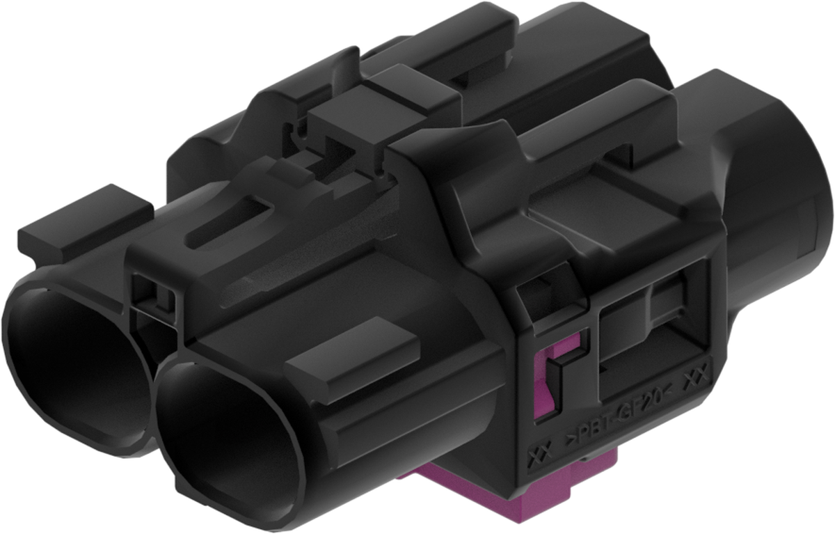 2 Port 1 Row Female H-MTD Black Code A