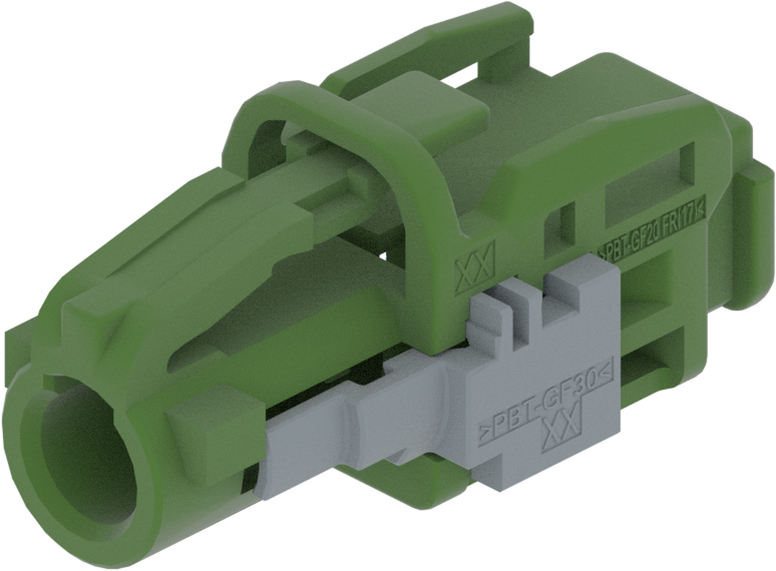 1 Port 1 Row MCA-B Female Mini Coax Green Code E