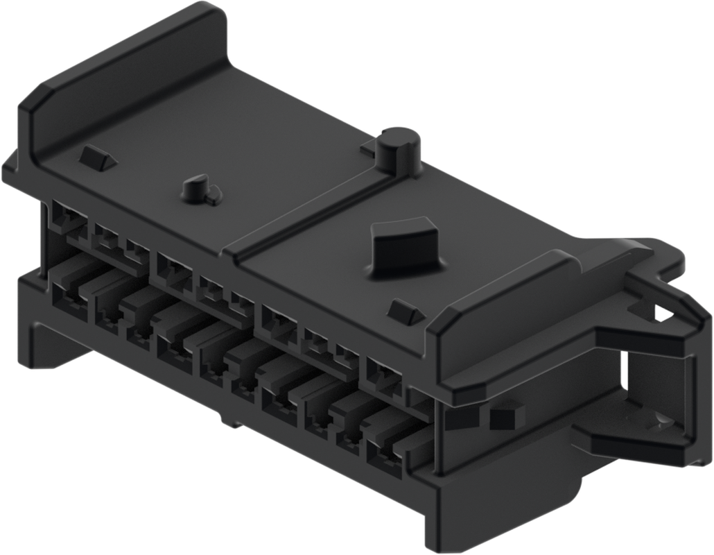 20 Way Female MIXED Unsealed Connector Black