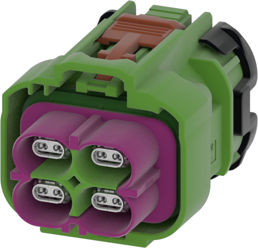 4 Port 2 Row Female H-MTD Yellow Green Code L