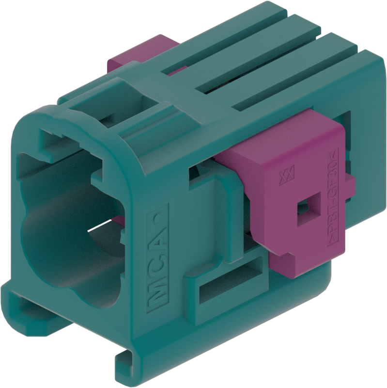 4 Port 2 Row MCA-B Male Mini Coax Water Blue Code Z