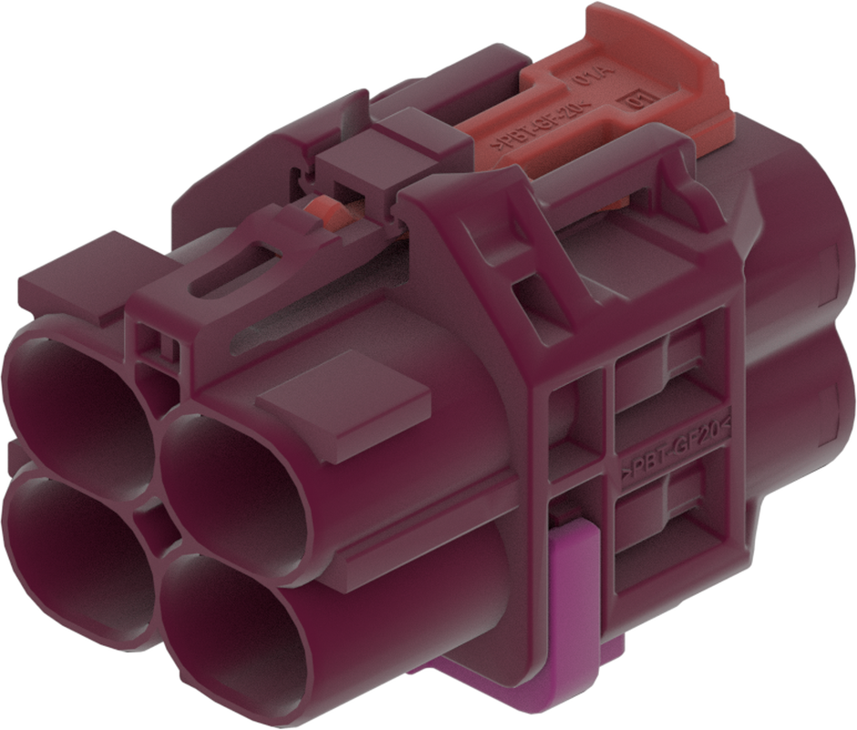 4 Port 2 Row Female H-MTD Violet Code D
