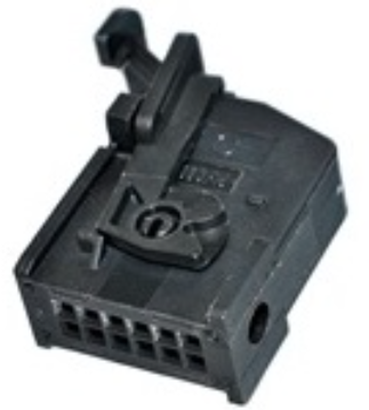 12 Way F MQS 0.64 Unsealed Connector Black