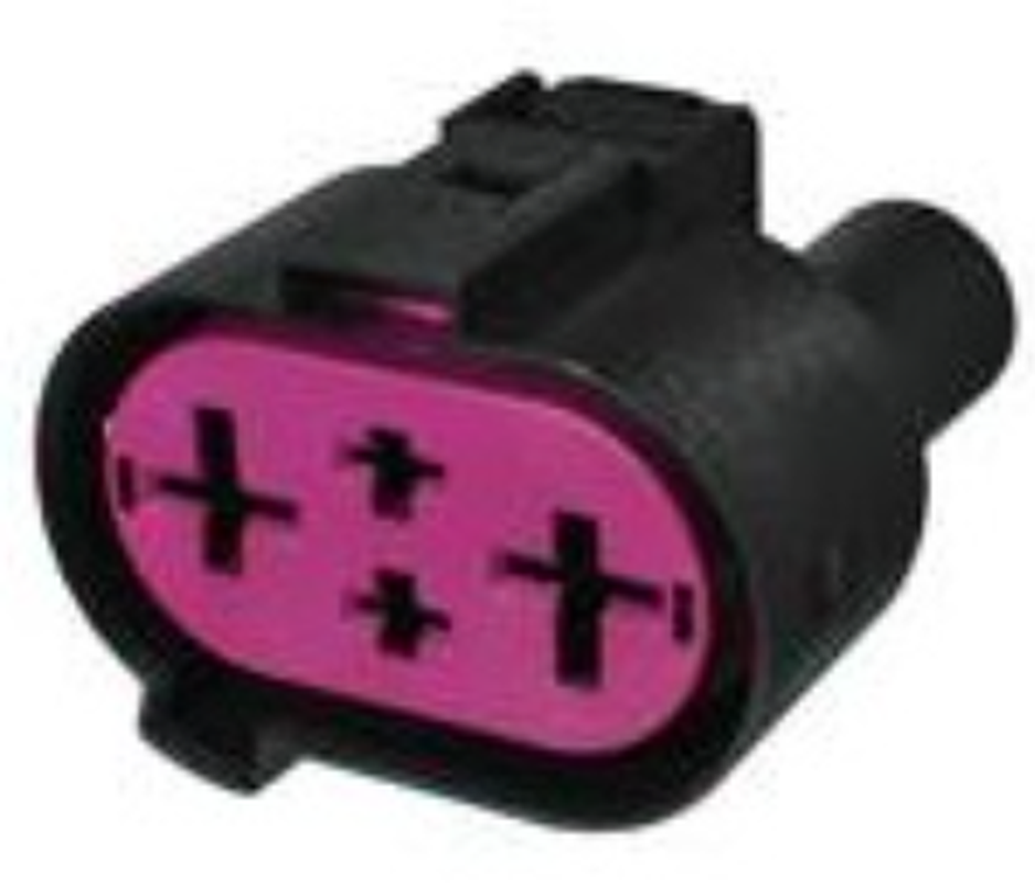 4 Way F DCS-1 4.8 9.5 Sealed Connector Black