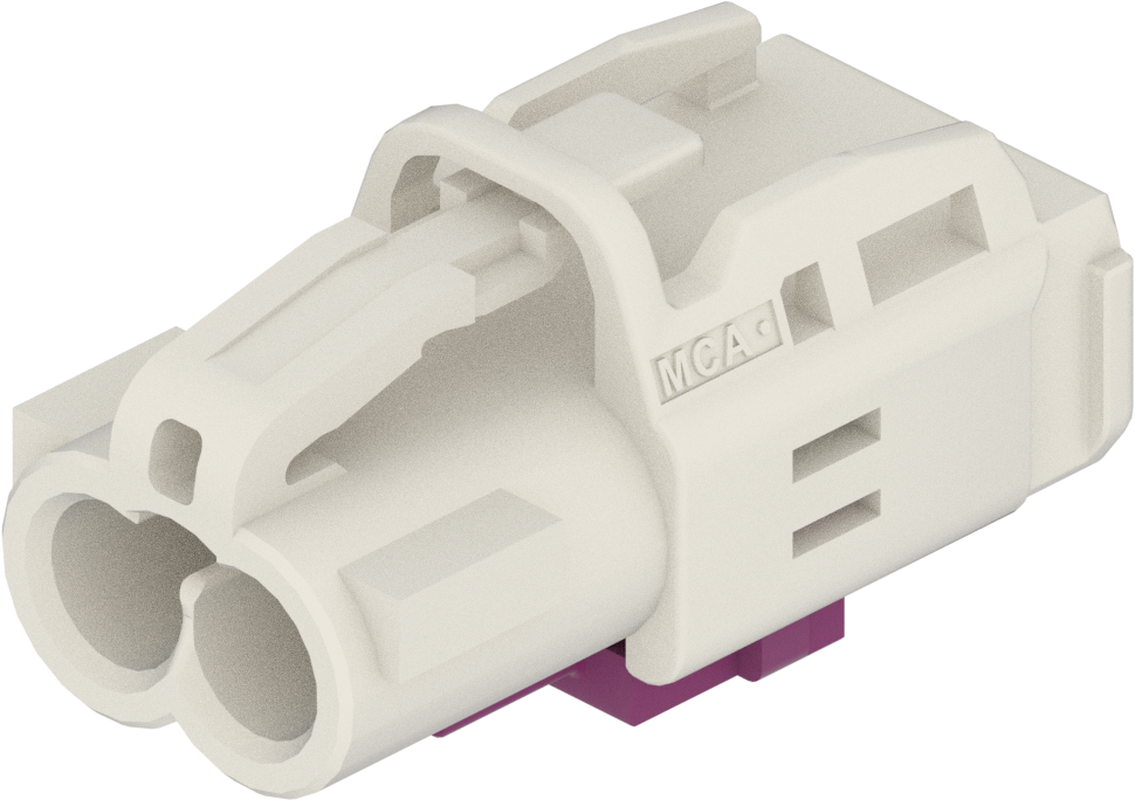 2 Port 1 Row MCA-B Female Mini Coax White Code B